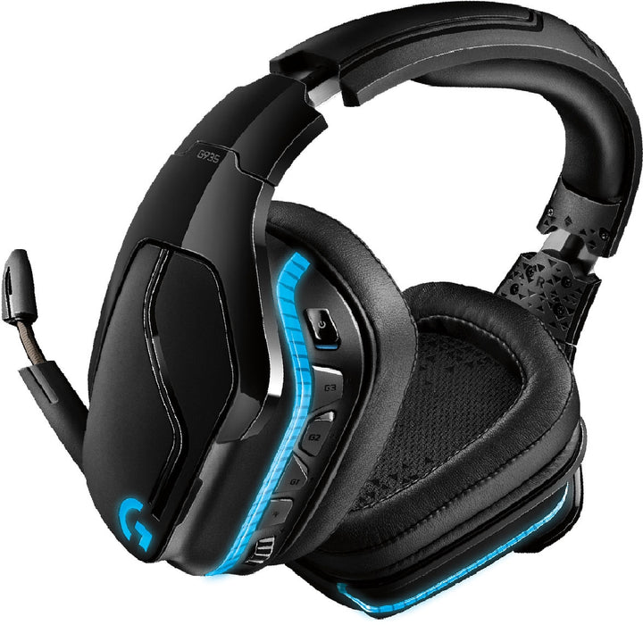 Logitech - G935 Wireless 7.1 Surround Sound Over-the-Ear Gaming Headset for PC with LIGHTSYNC RGB Lighting - Black/Blue_2