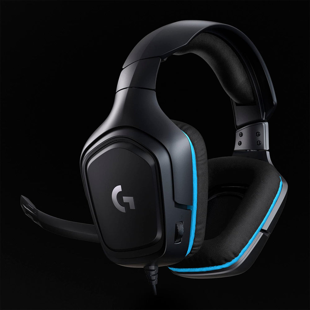 Logitech - G432 Wired DTS Headphone:X 2.0 Surround Sound Over-the-Ear Gaming Headset for PC with Flip-to-Mute Mic - Black/Blue_1