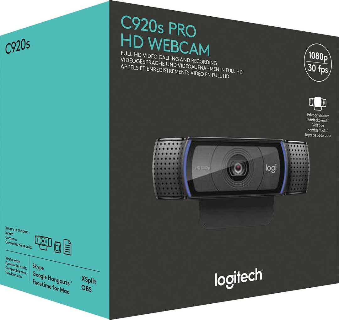 Logitech - C920s Pro 1080 Webcam with Privacy Shutter - Black_3