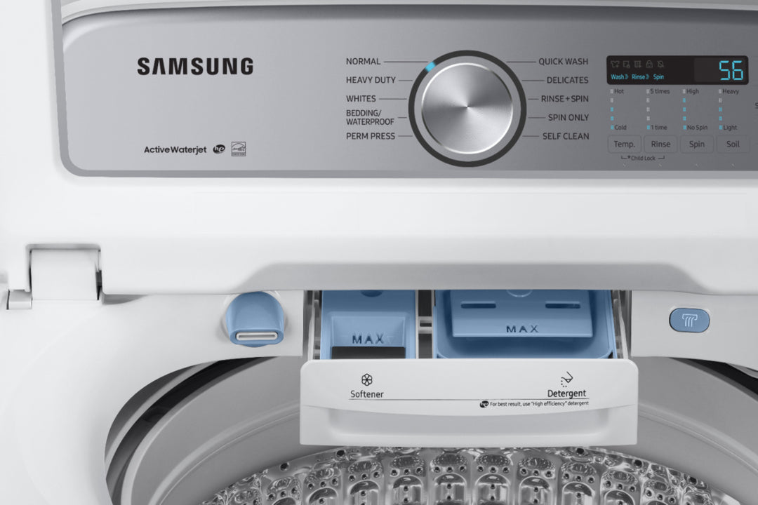 Samsung - 5.0 Cu. Ft. High Efficiency Top Load Washer with Active WaterJet - White_9