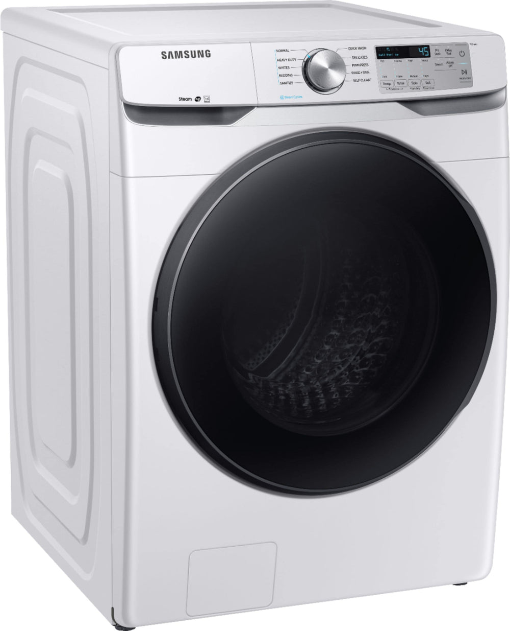 Samsung - 4.5 cu. ft. High Efficiency Stackable Front Load Washer with Steam - White_1