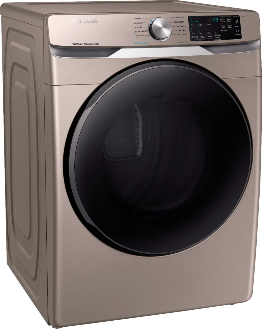 Samsung - 7.5 Cu. Ft. Stackable Gas Dryer with Steam and Sensor Dry - Champagne_1