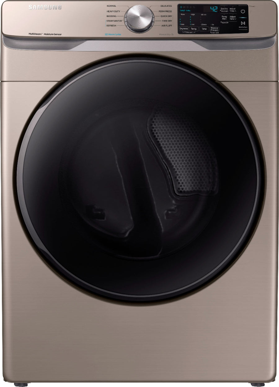 Samsung - 7.5 Cu. Ft. Stackable Gas Dryer with Steam and Sensor Dry - Champagne_0