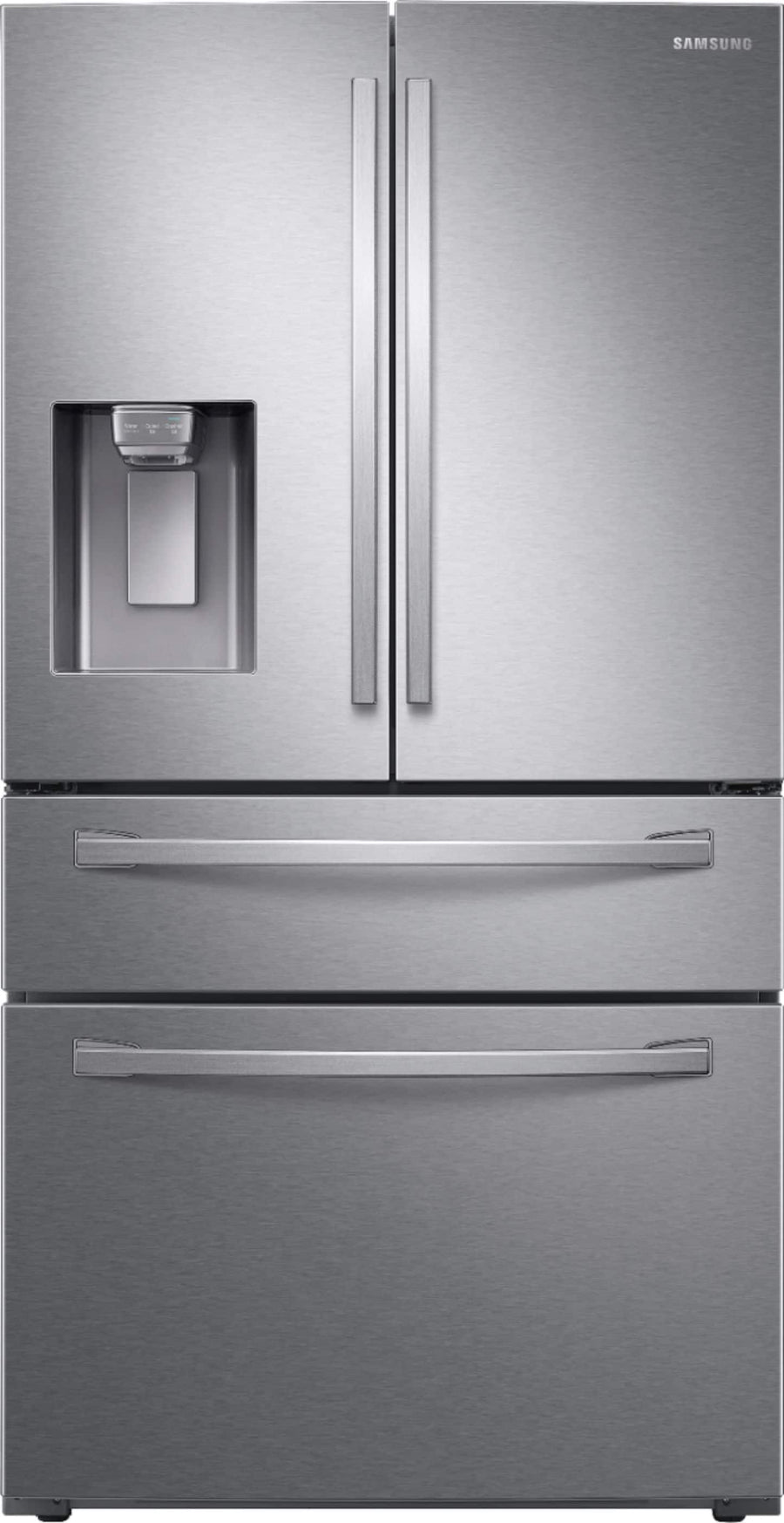 Samsung - 22.6 cu. ft. 4-Door French Door Counter Depth Refrigerator with FlexZone Drawer - Stainless steel_0