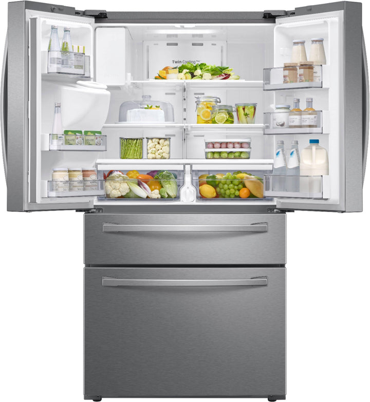 Samsung - 22.6 cu. ft. 4-Door French Door Counter Depth Refrigerator with FlexZone Drawer - Stainless steel_10