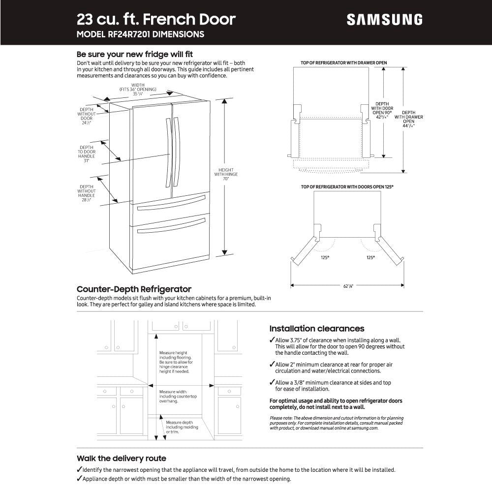 Samsung - 22.6 cu. ft. 4-Door French Door Counter Depth Refrigerator with FlexZone Drawer - Stainless steel_11