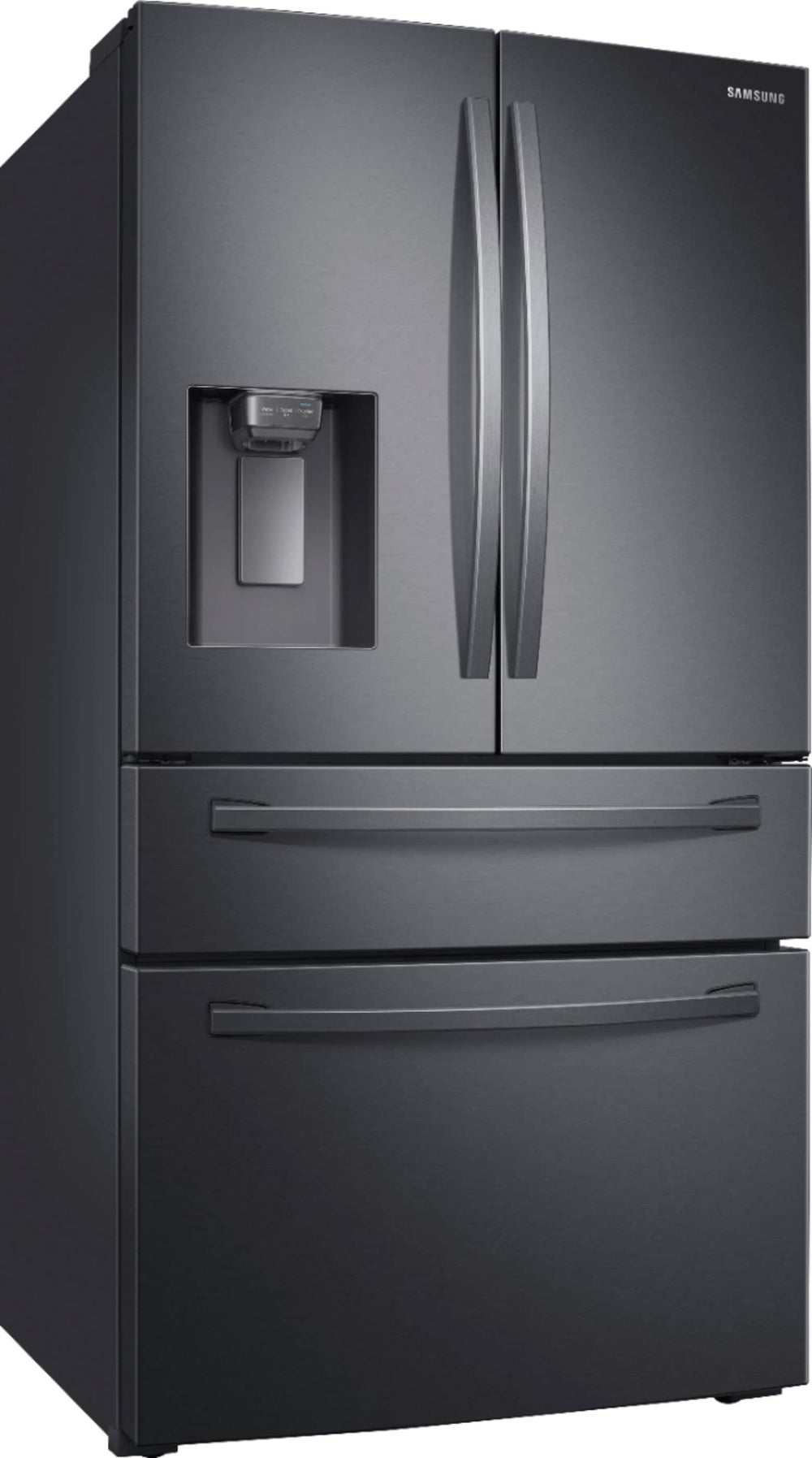Samsung - 22.6 cu. ft. 4-Door French Door Counter Depth Refrigerator with FlexZone™ Drawer - Black stainless steel_1