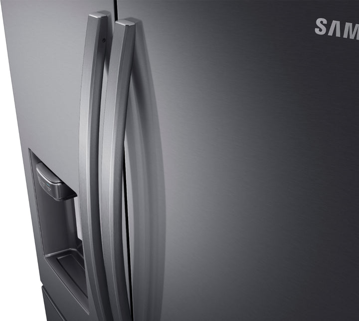 Samsung - 22.6 cu. ft. 4-Door French Door Counter Depth Refrigerator with FlexZone™ Drawer - Black stainless steel_5