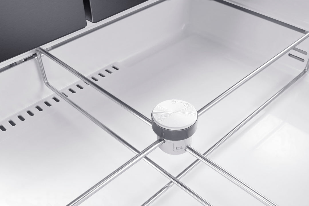 Samsung - 22.6 cu. ft. 4-Door French Door Counter Depth Refrigerator with FlexZone™ Drawer - Black stainless steel_4
