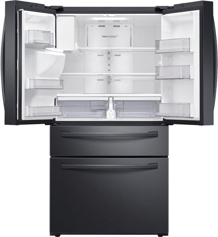 Samsung - 22.6 cu. ft. 4-Door French Door Counter Depth Refrigerator with FlexZone™ Drawer - Black stainless steel_10