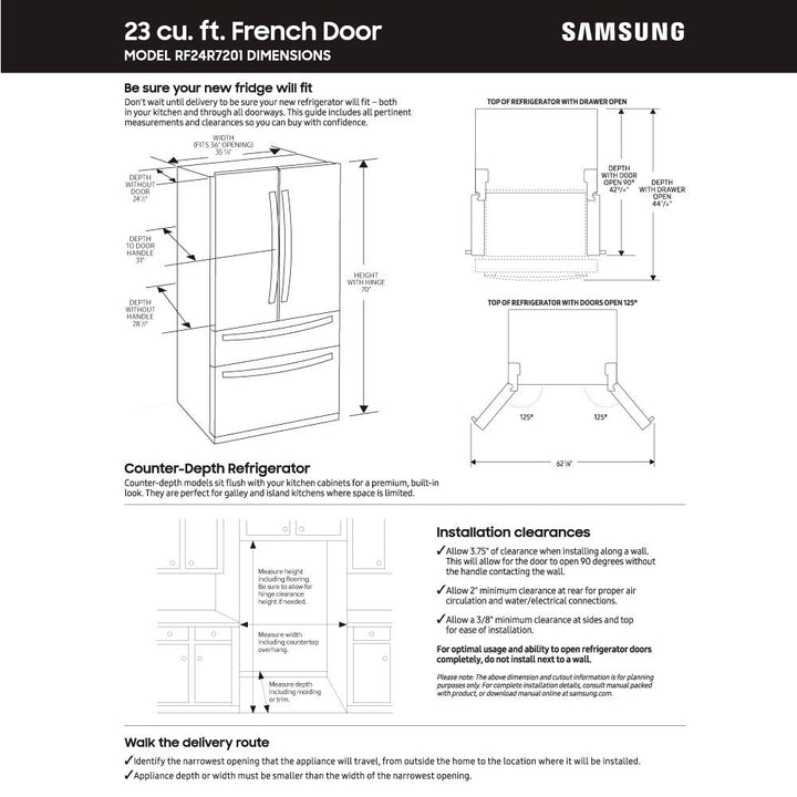 Samsung - 22.6 cu. ft. 4-Door French Door Counter Depth Refrigerator with FlexZone™ Drawer - Black stainless steel_12
