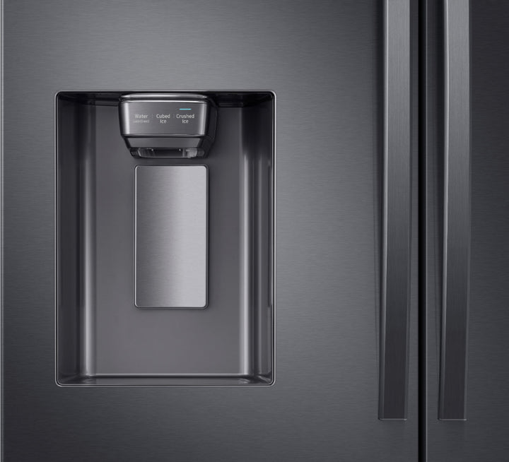 Samsung - 22.6 cu. ft. 4-Door French Door Counter Depth Refrigerator with FlexZone™ Drawer - Black stainless steel_8