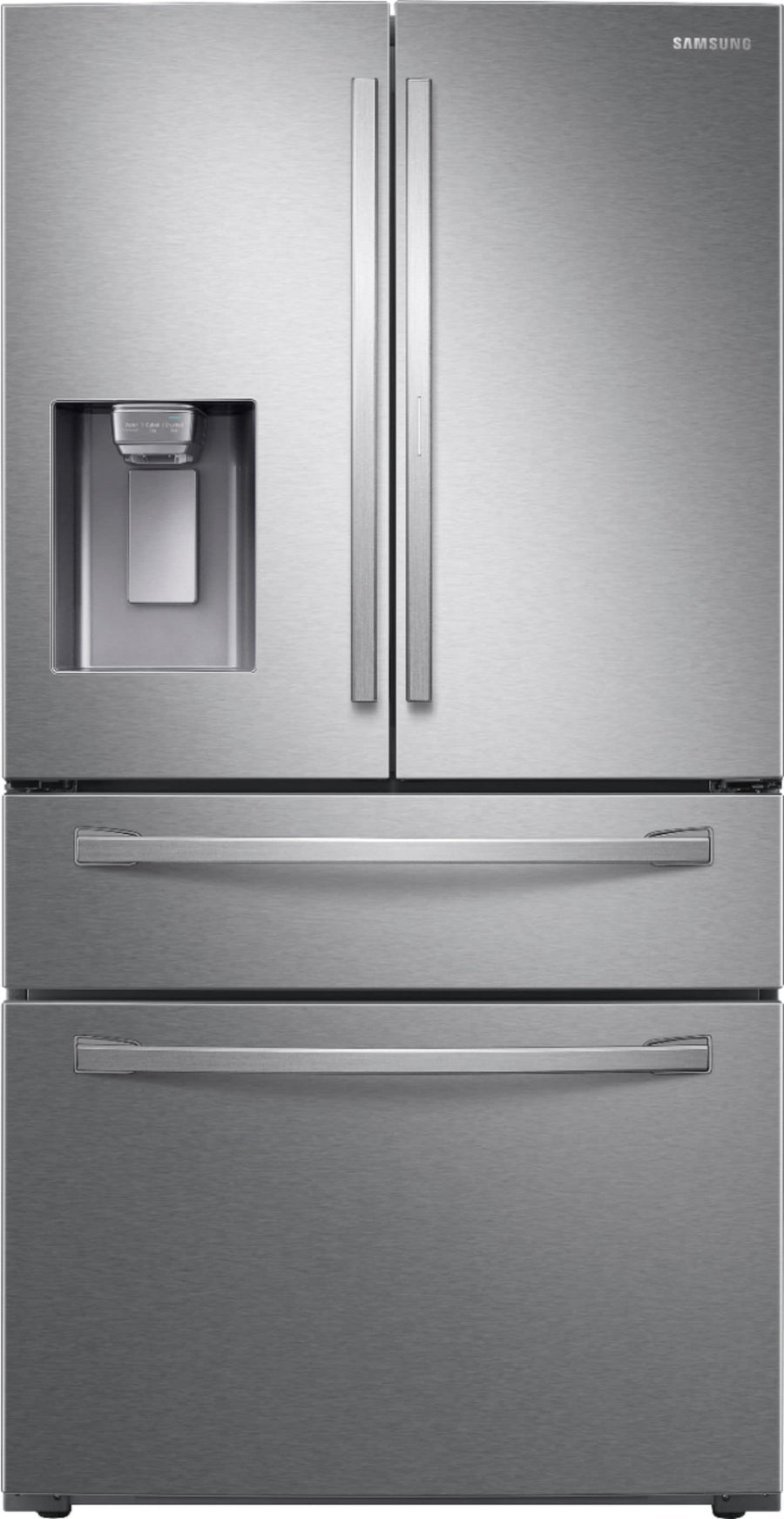 Samsung - 22.4 cu. ft. 4-Door French Door Counter Depth Refrigerator with Food Showcase - Stainless steel_0