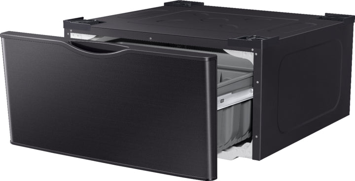 Samsung - Washer/Dryer Laundry Pedestal with Storage Drawer - Brushed black_2