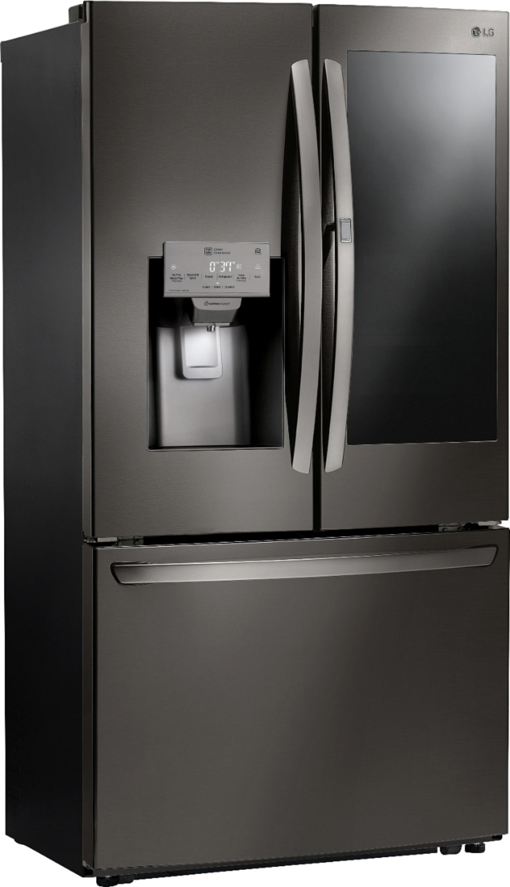 LG - 26 Cu. Ft. French Door-in-Door Smart Refrigerator with Dual Ice Maker and InstaView - Black stainless steel_1
