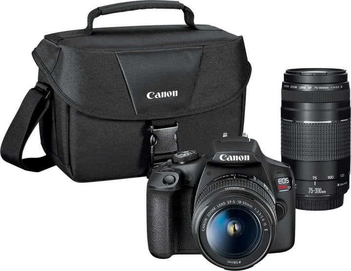 Canon - EOS Rebel T7 DSLR Video Two Lens Kit with EF-S 18-55mm and EF 75-300mm Lenses_0