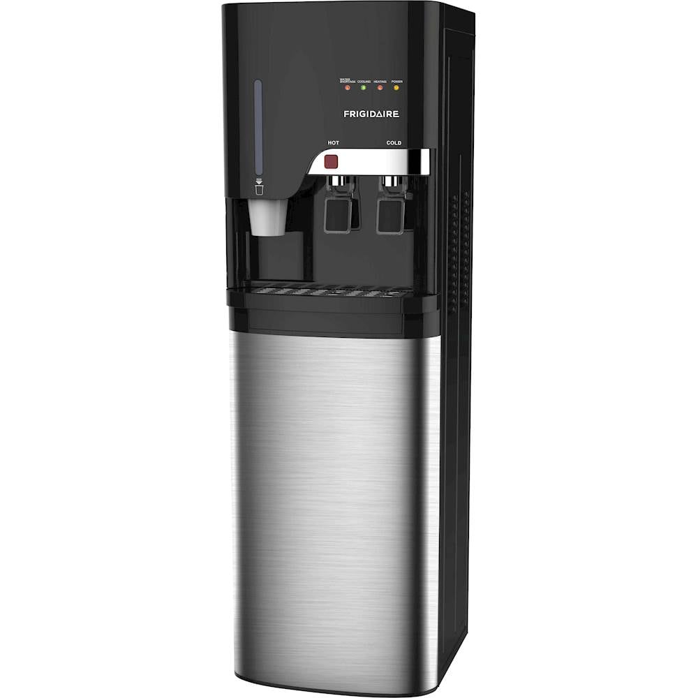 Frigidaire - Bottom-Loading Freestanding Water Cooler/Dispenser with Cup Storage - Stainless steel_1
