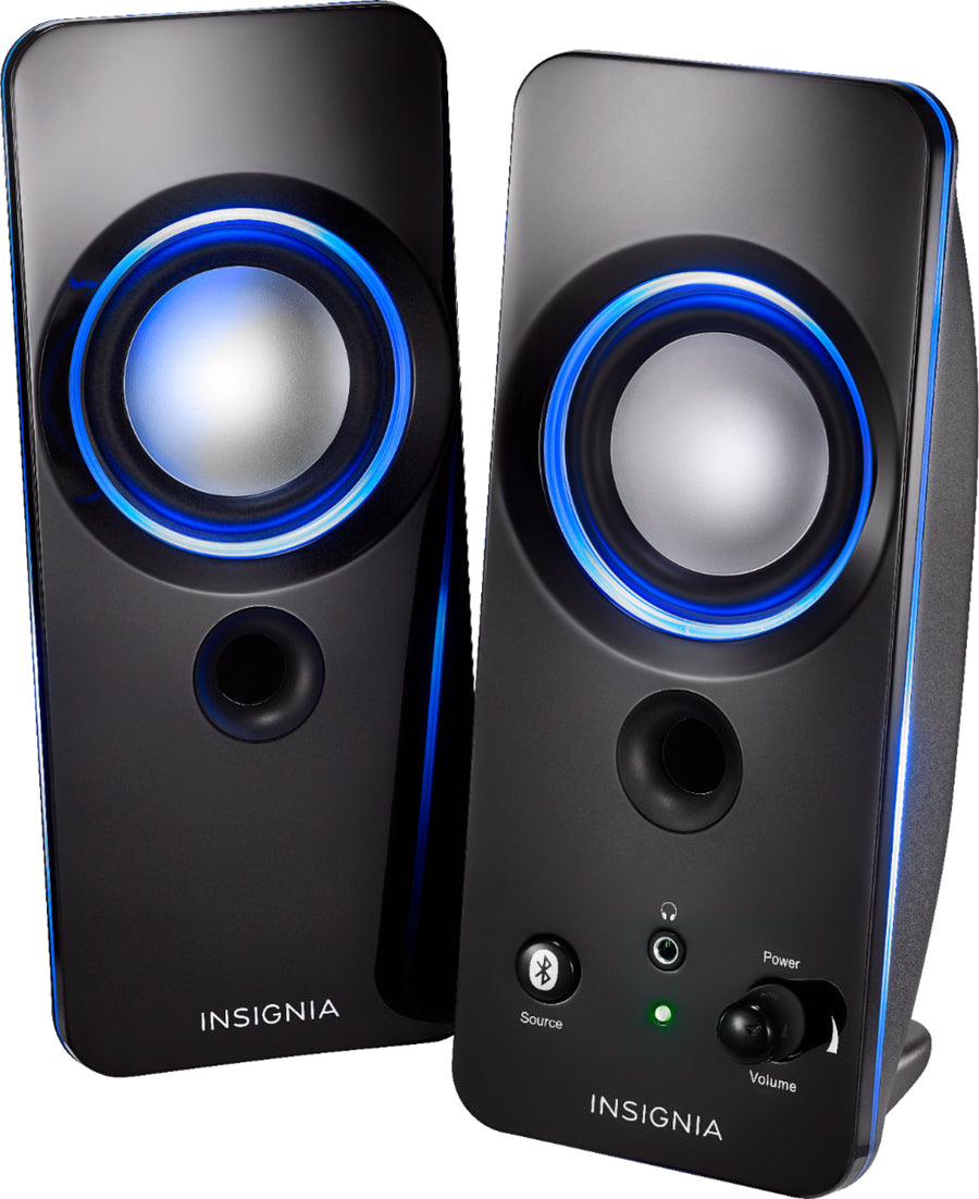Insignia™ - 2.0 Bluetooth Lighted Speaker System (2pc) - Black_0