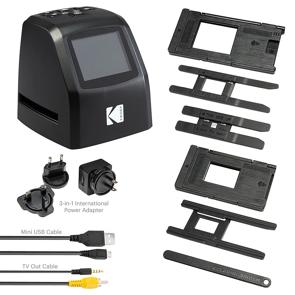 Kodak - Mini Digital Film & Slide Scanner – Converts Film Negatives & Slides to 22 Megapixel JPEG Images – 2.4 LCD Screen - Black_3