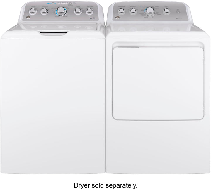 GE - 4.6 Cu. Ft.  Top Load Washer - White On White/Silver_12