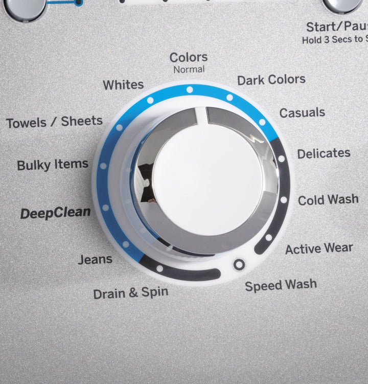 GE - 4.6 Cu. Ft.  Top Load Washer - White On White/Silver_10