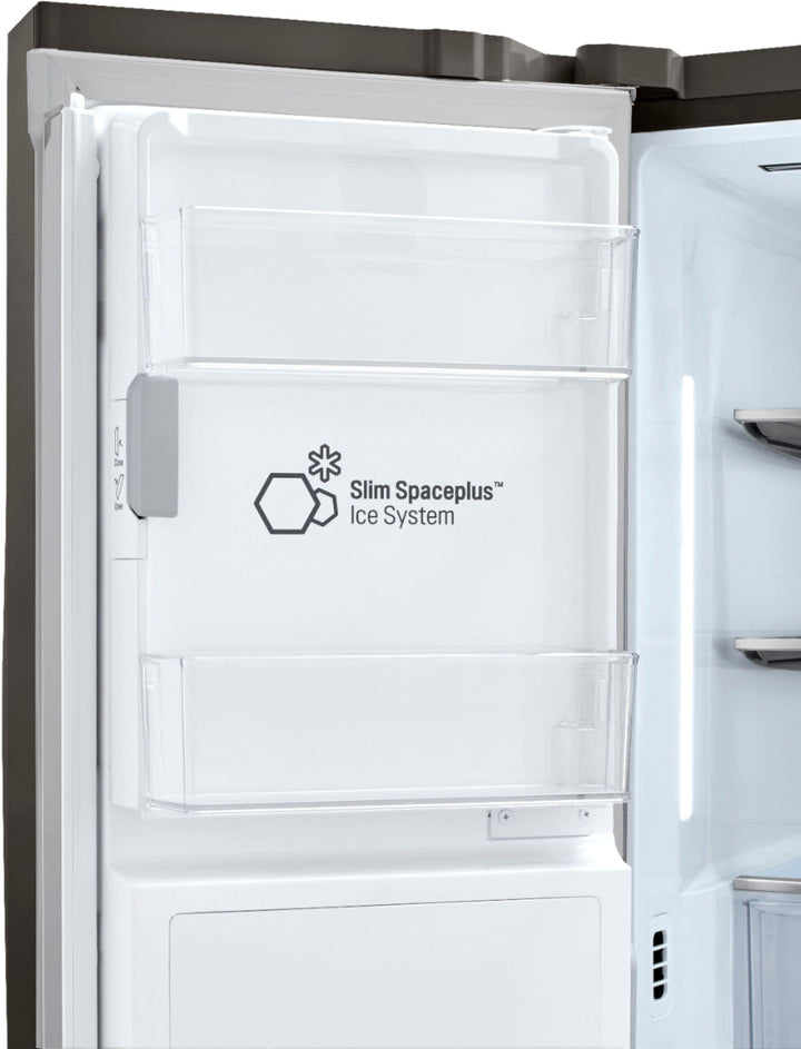 LG - 23.5 Cu. Ft. French Door-in-Door Counter-Depth Smart Refrigerator with Craft Ice and InstaView - Black stainless steel_27