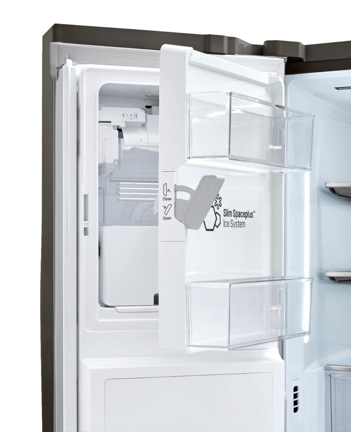 LG - 23.5 Cu. Ft. French Door-in-Door Counter-Depth Smart Refrigerator with Craft Ice and InstaView - Black stainless steel_26