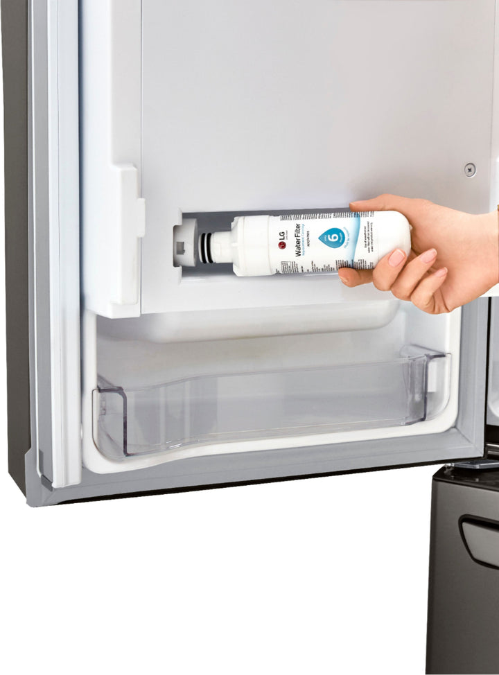 LG - 23.5 Cu. Ft. French Door-in-Door Counter-Depth Smart Refrigerator with Craft Ice and InstaView - Black stainless steel_22