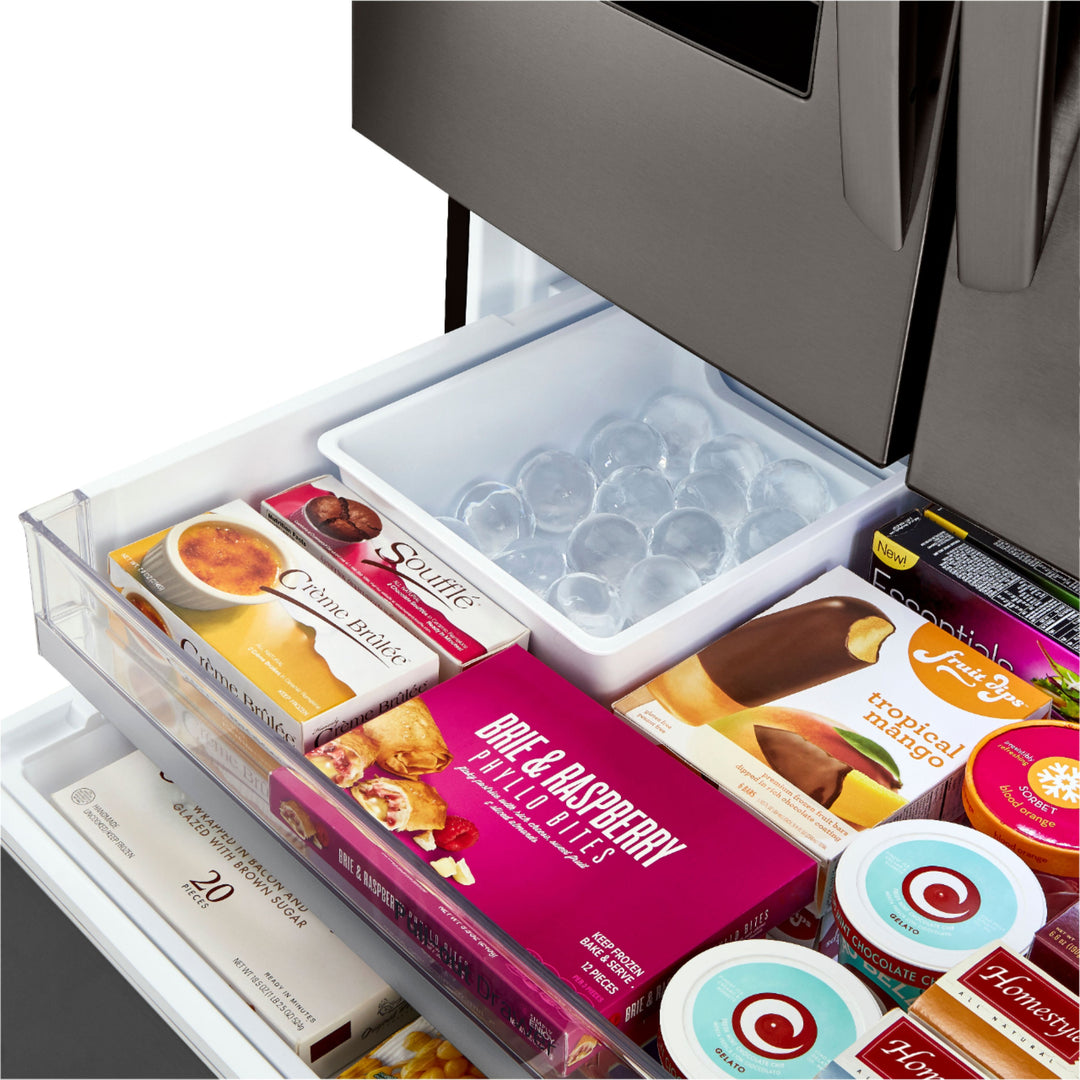 LG - 23.5 Cu. Ft. French Door-in-Door Counter-Depth Smart Refrigerator with Craft Ice and InstaView - Black stainless steel_14
