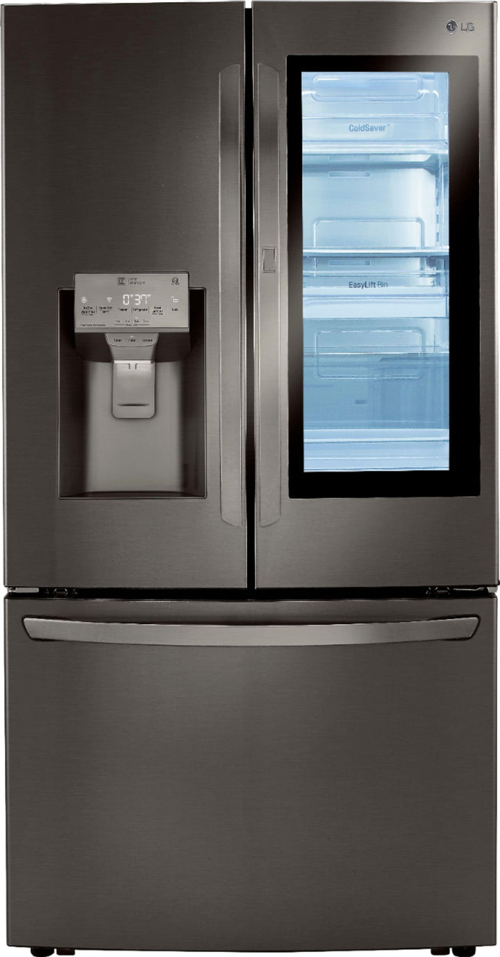 LG - 23.5 Cu. Ft. French Door-in-Door Counter-Depth Smart Refrigerator with Craft Ice and InstaView - Black stainless steel_9