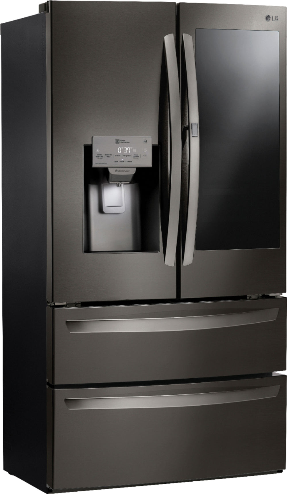 LG - 27.8 Cu. Ft. 4-Door French Door Smart Refrigerator with InstaView - Black stainless steel_1