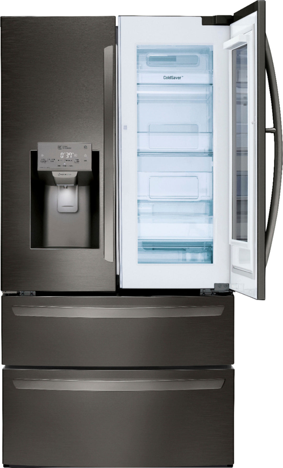 LG - 27.8 Cu. Ft. 4-Door French Door Smart Refrigerator with InstaView - Black stainless steel_14