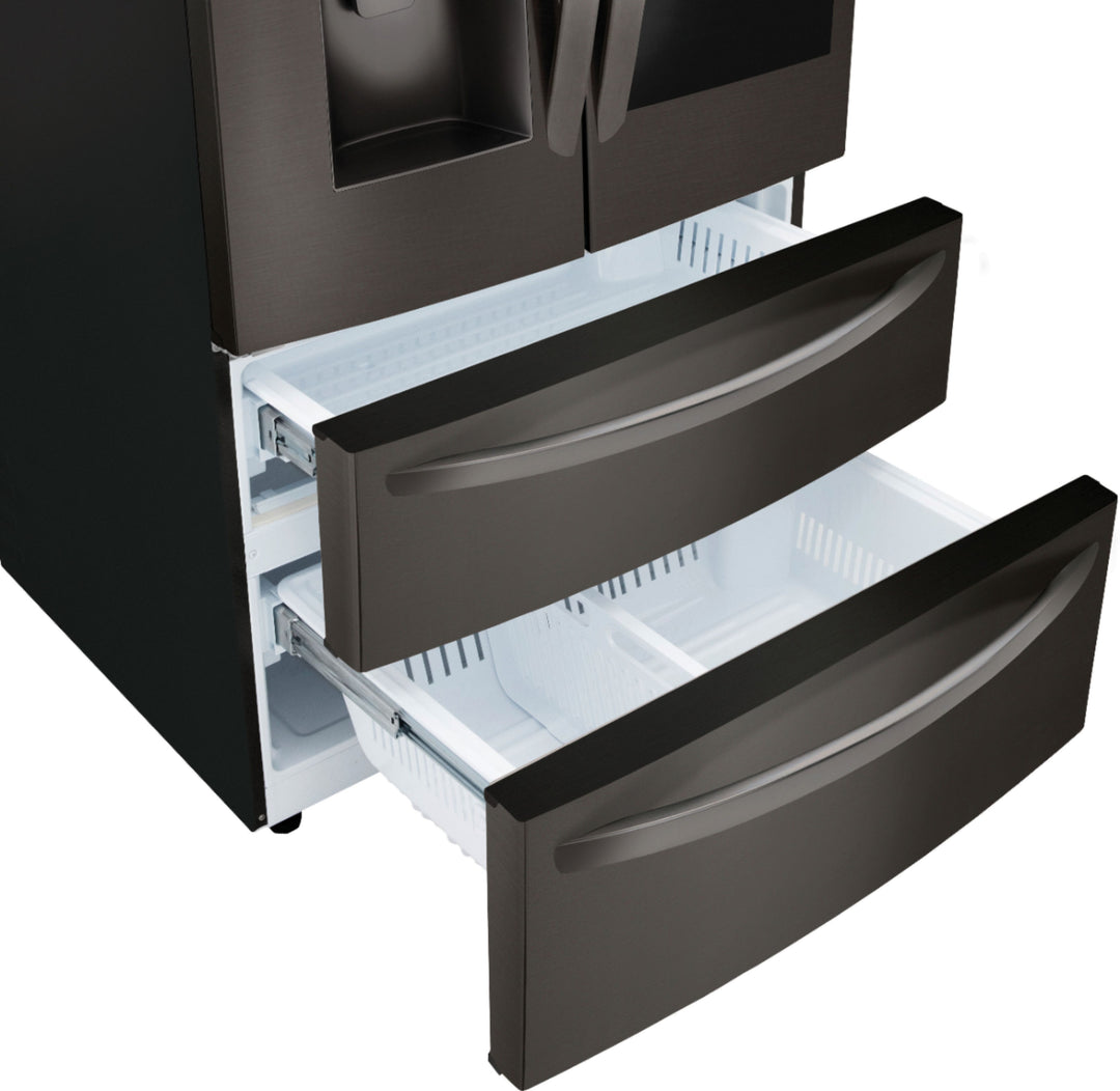 LG - 27.8 Cu. Ft. 4-Door French Door Smart Refrigerator with InstaView - Black stainless steel_8