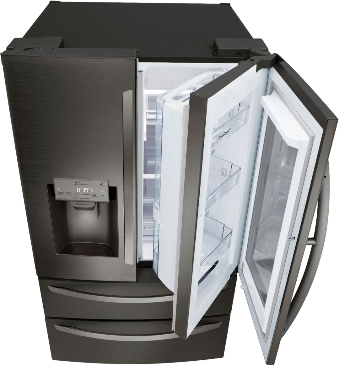 LG - 27.8 Cu. Ft. 4-Door French Door Smart Refrigerator with InstaView - Black stainless steel_2