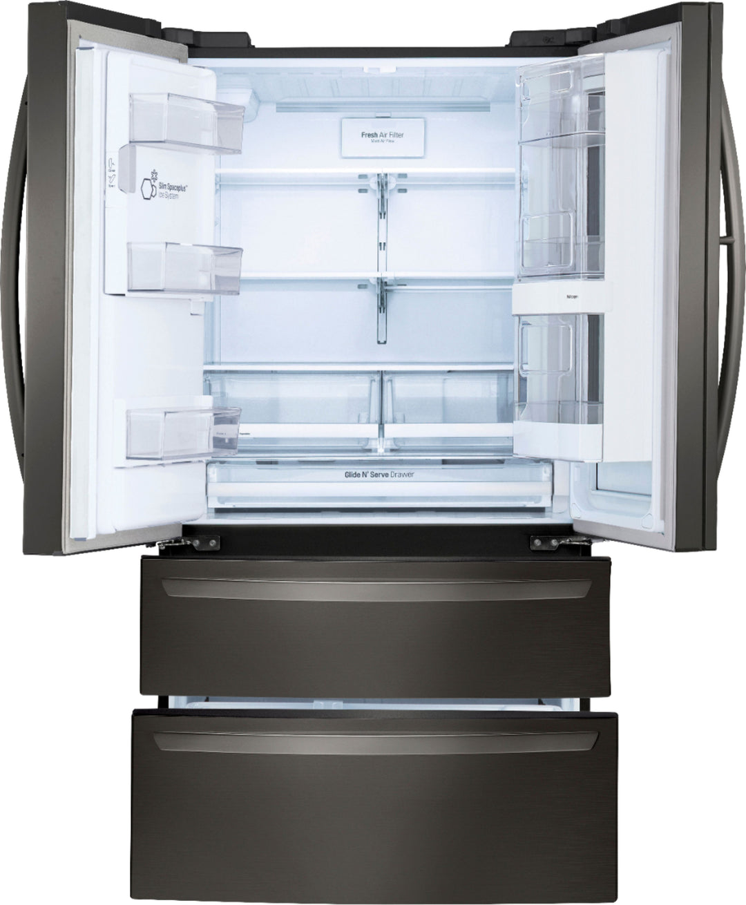LG - 27.8 Cu. Ft. 4-Door French Door Smart Refrigerator with InstaView - Black stainless steel_29