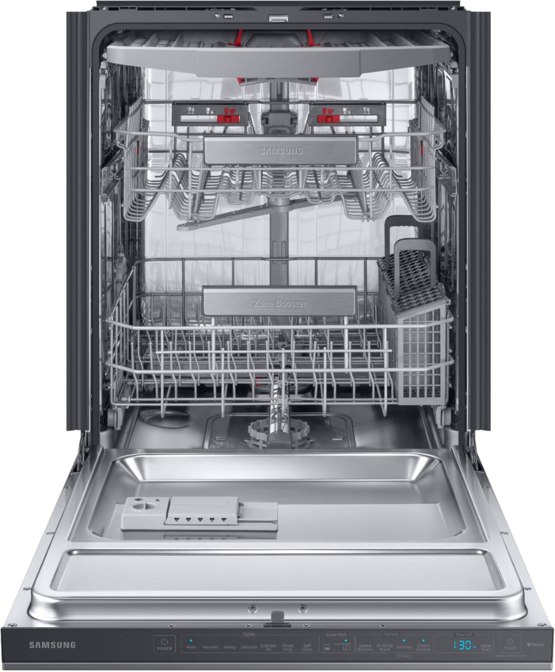 Samsung - Linear Wash 24" Top Control Built-In Dishwasher with AutoRelease Dry, 39 dBA - Black stainless steel_9