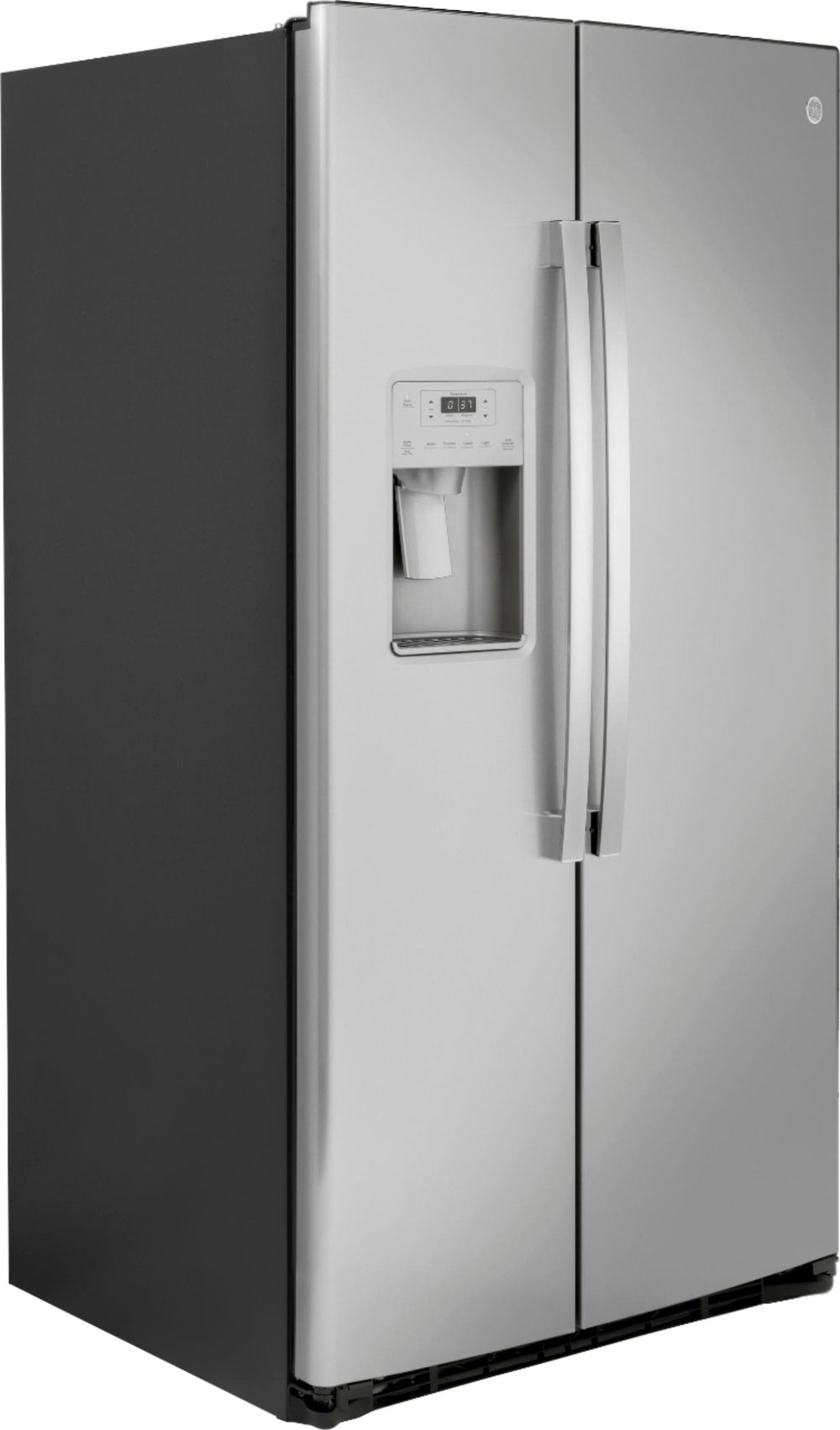 GE - 25.1 Cu. Ft. Side-By-Side Refrigerator with External Ice & Water Dispenser - Stainless steel_1