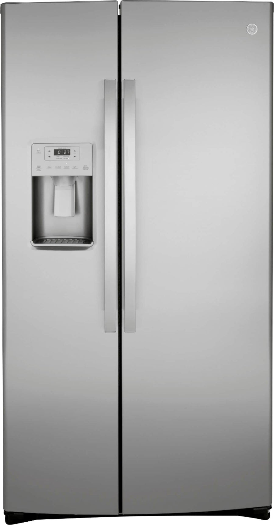 GE - 25.1 Cu. Ft. Side-By-Side Refrigerator with External Ice & Water Dispenser - Stainless steel_0