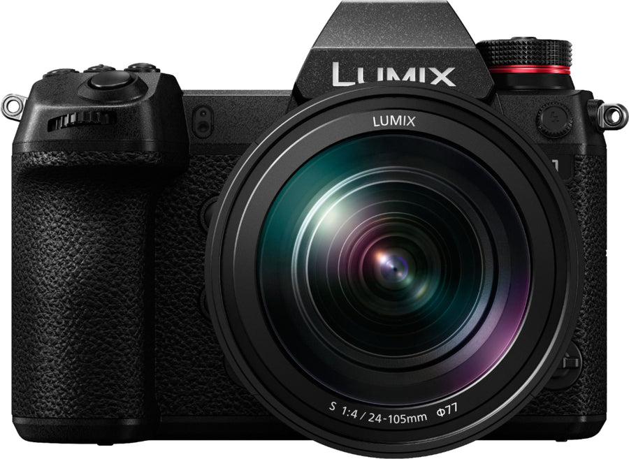 Panasonic - LUMIX S1 Mirrorless Full-Frame 4K Photo Digital Camera with 24-105mm F4 L-Mount Lens - Black_0