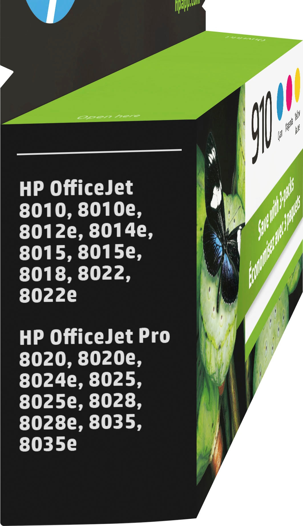 HP - 910 3-Pack Standard Capacity Ink Cartridges - Cyan/Magenta/Yellow_1