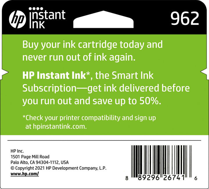 HP - 962 3-Pack Standard Capacity Ink Cartridges - Cyan/Magenta/Yellow_3