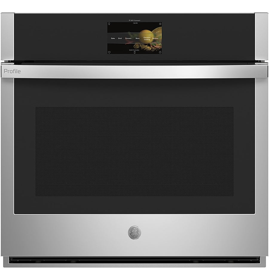 GE Profile - 30" Smart Built-In Single Electric Convection Wall Oven with Air Fry & Precision Cooking - Stainless steel_0