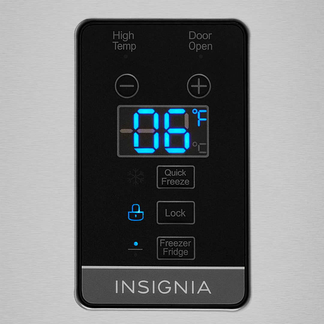 Insignia™ - 13.8 Cu. Ft. Upright Convertible Freezer/Refrigerator - Stainless steel_4