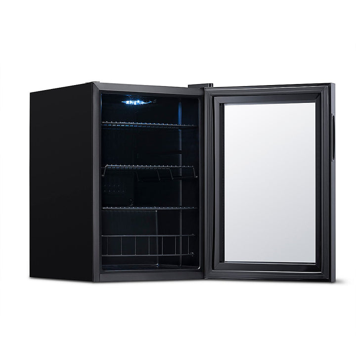 NewAir - 90-Can Freestanding Beverage Fridge, Compact with Adjustable Shelves and Lock - Black_15