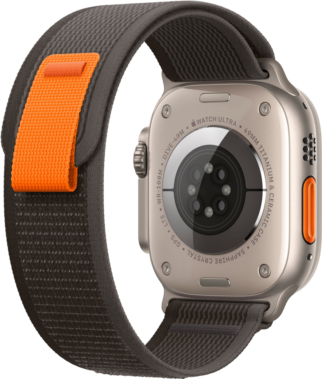 Apple Watch Ultra (GPS + Cellular) 49mm Titanium Case with Black/Gray Trail Loop - M/L - Titanium_6
