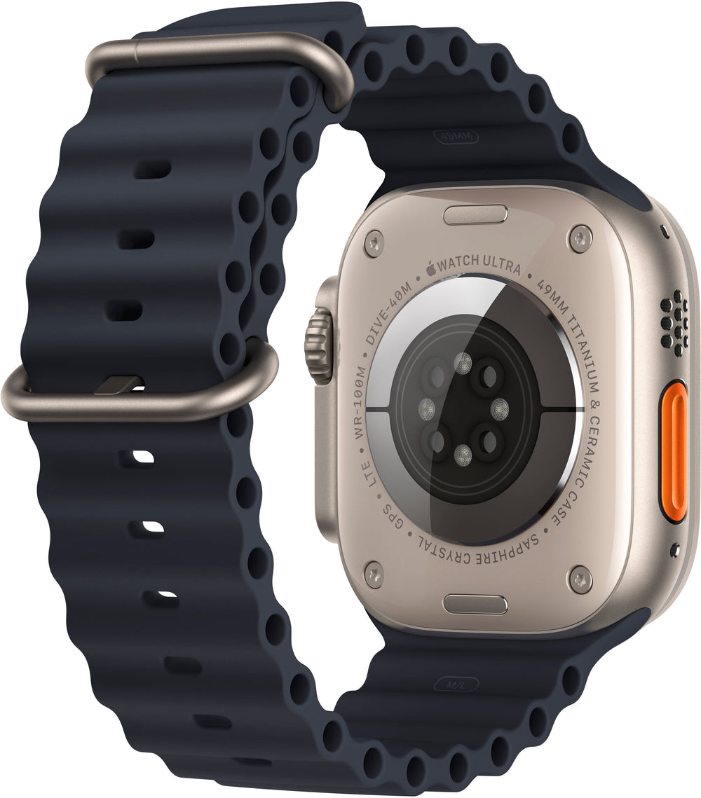 Apple Watch Ultra (GPS + Cellular) 49mm Titanium Case with Midnight Ocean Band - Titanium (AT&T)_1