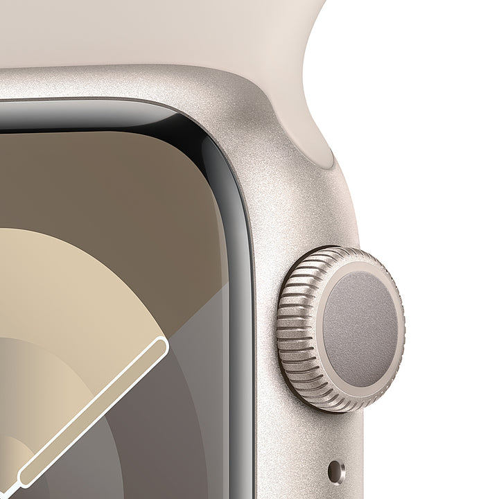 Apple Watch Series 9 (GPS) 41mm Starlight Aluminum Case with Starlight Sport Band - S/M - Starlight_7