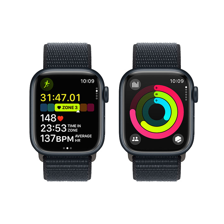 Apple Watch Series 9 (GPS) 41mm Midnight Aluminum Case with Midnight Sport Loop - Midnight_2