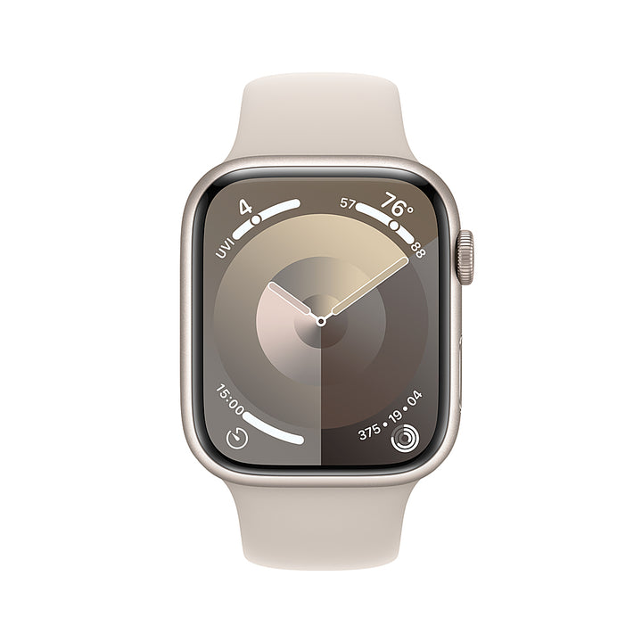 Apple Watch Series 9 (GPS) 45mm Starlight Aluminum Case with Starlight Sport Band - S/M - Starlight_1