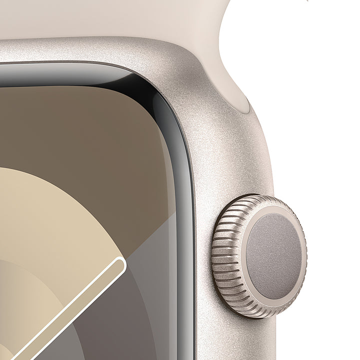 Apple Watch Series 9 (GPS) 45mm Starlight Aluminum Case with Starlight Sport Band - S/M - Starlight_7